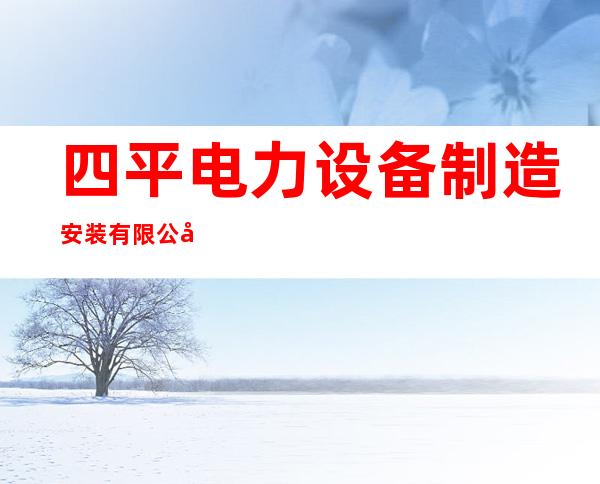 四平电力设备制造安装有限公司梨树盛宏分公司