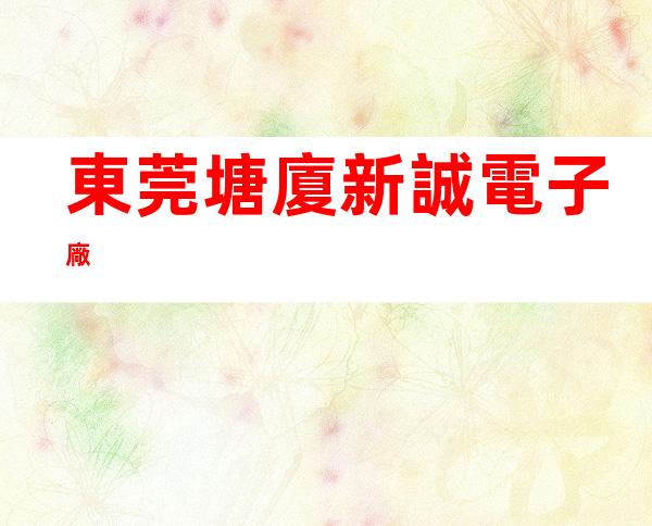 東莞塘廈新誠電子廠