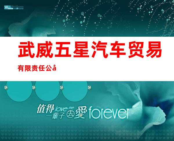 武威五星汽车贸易有限责任公司