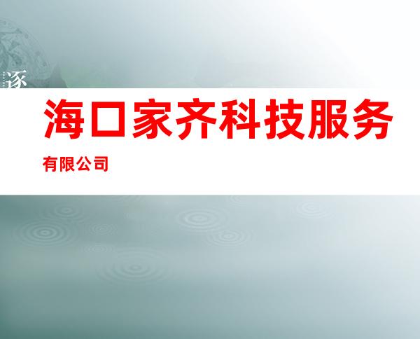 海口家齐科技服务有限公司